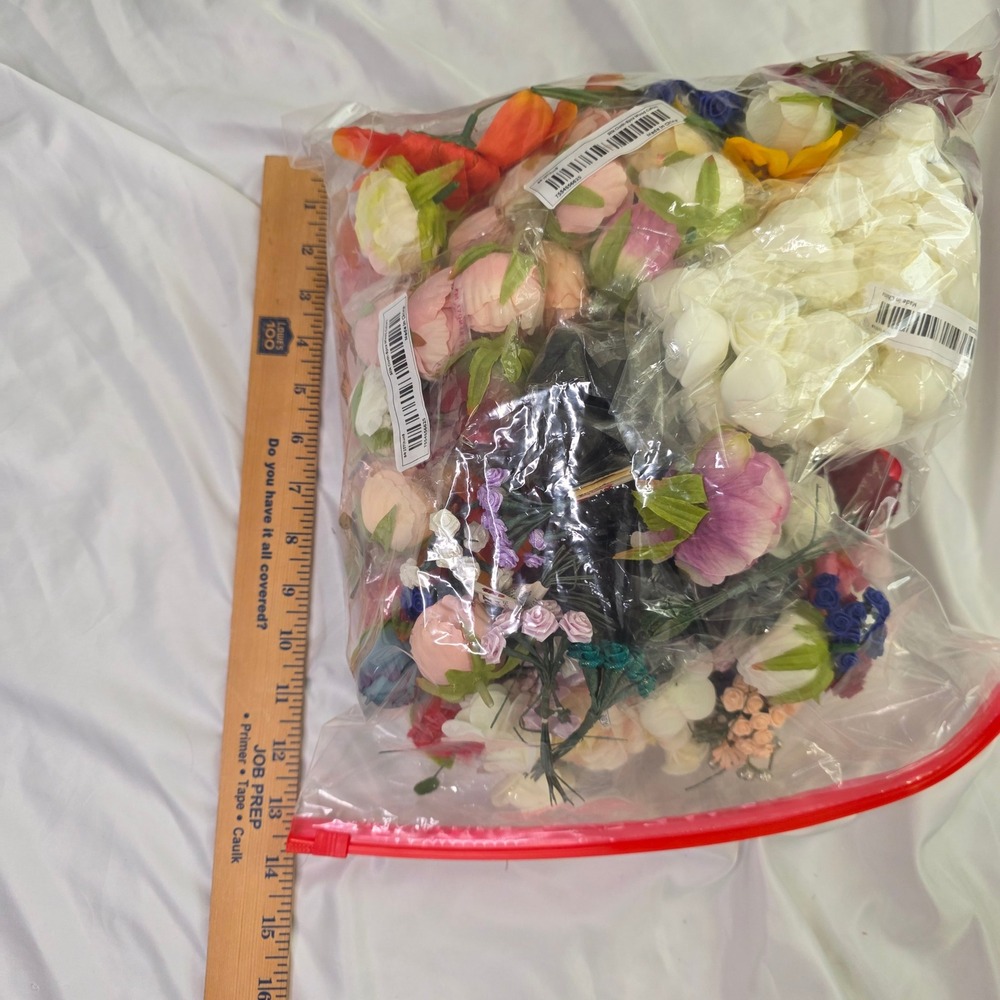 Bulk Lot Artificial Flowers Foam Roses Silk Sunflowers DIY Craft Wedding Decor - Picture 12 of 16